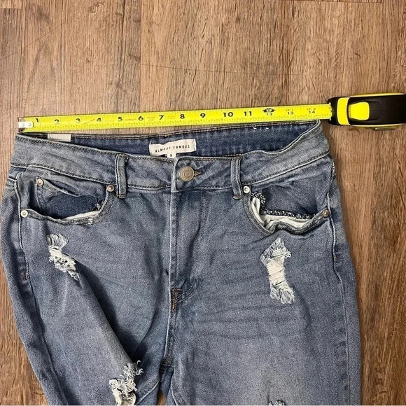 Almost Famous Distressed Boyfriend Jeans - Picture 2 of 10